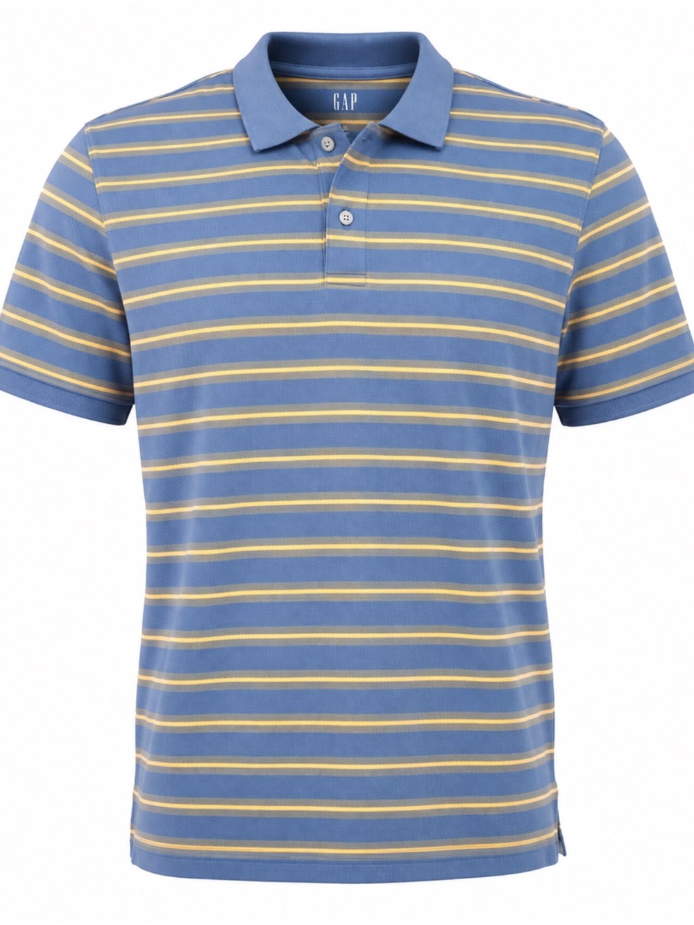 GAP Blue Polo with Yellow Stripes